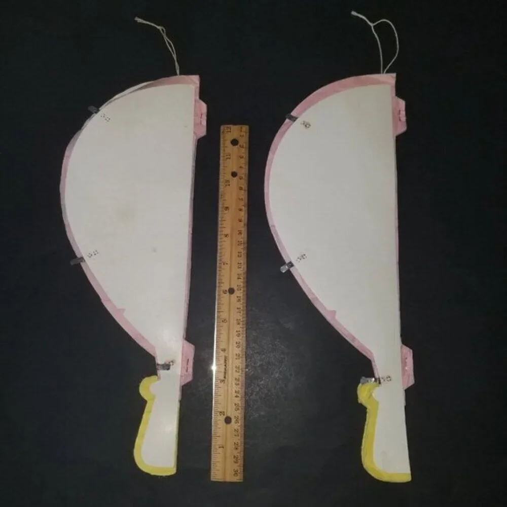 VTG 2 Pink Honeycomb Hot Air Balloon Lot Hanging Decoration 13.75